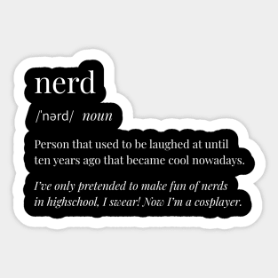 Nerd definition Sticker